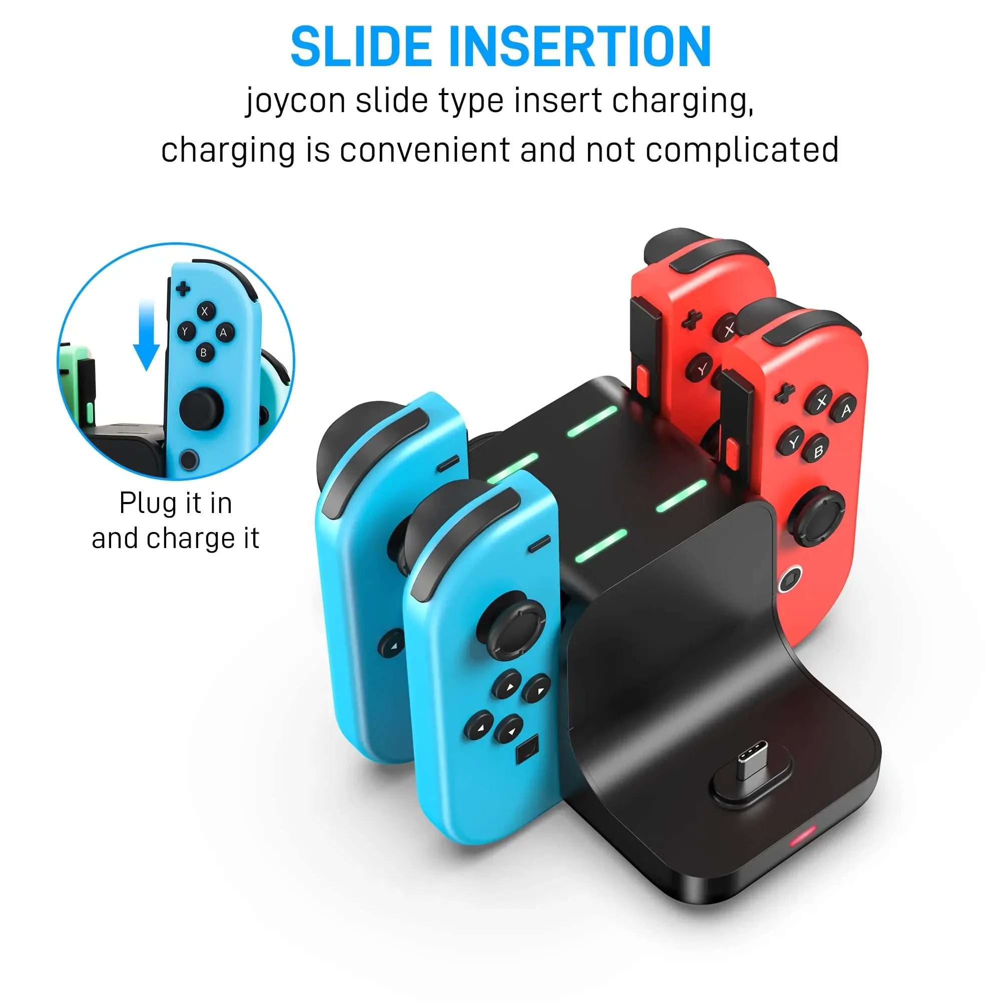 Switch Charger Dock Station 6  - Controller Charging Stand recension och pris