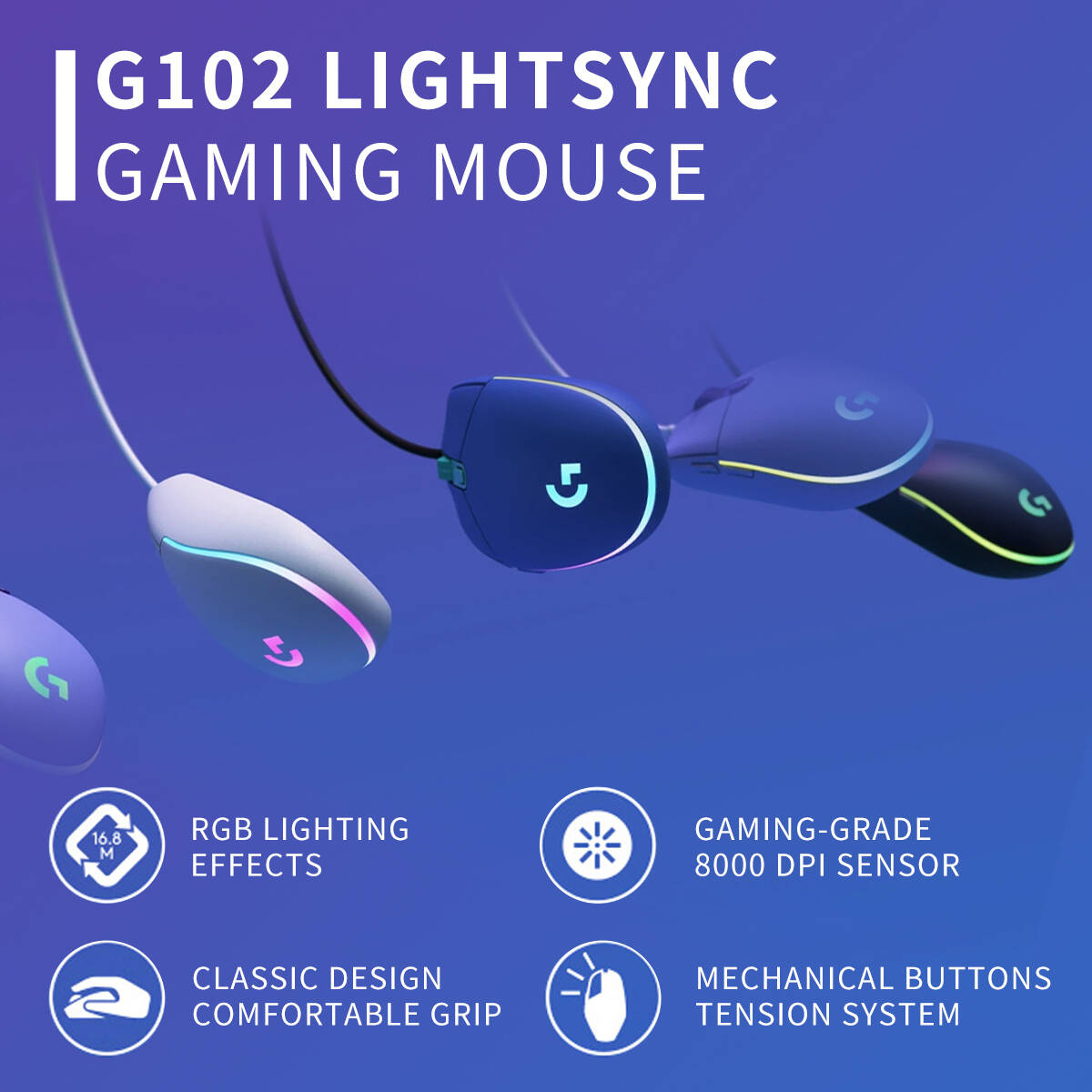 Logitech G102 Prodigy Gaming M - Esports Online Gaming recension och pris