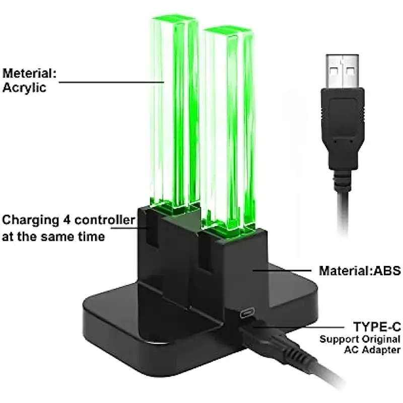 4 In 1 LED Charger Stand Dock  - Controller Charging Stand recension och pris