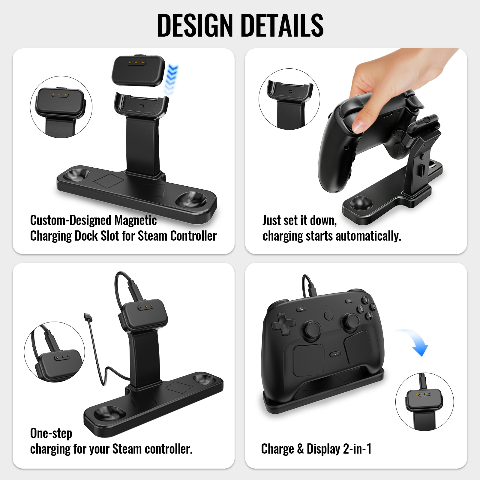 New Magnetic Charging Dock & D - Controller Charging Stand recension och pris