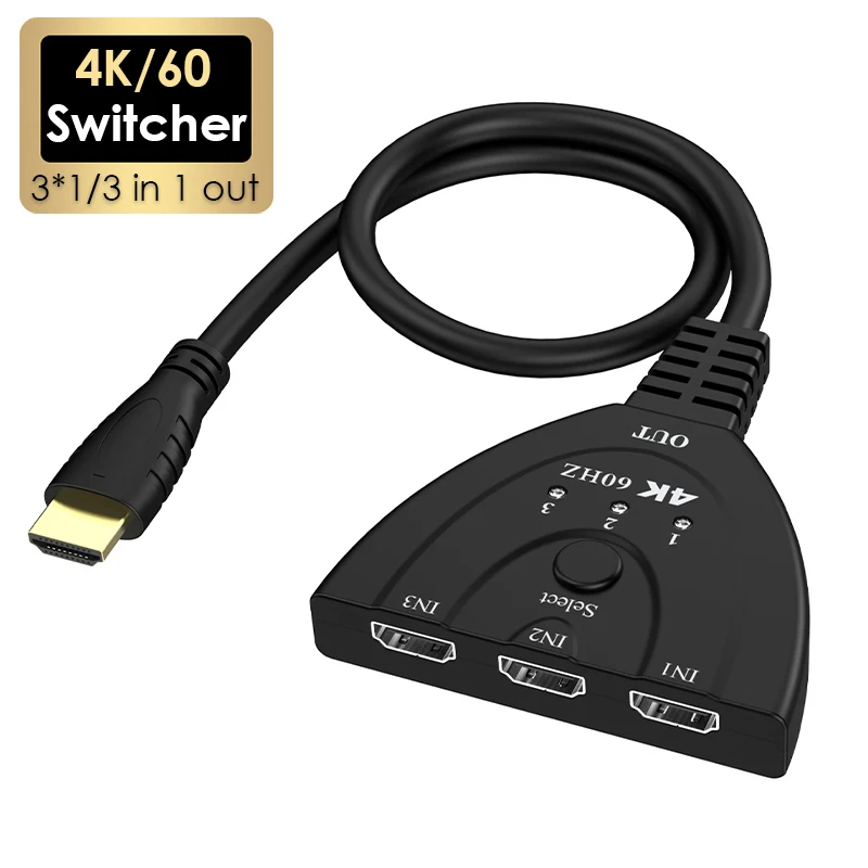 4K 60Hz 3D Mini 3 Port HD Swit - Esports Gaming Hub recension och pris
