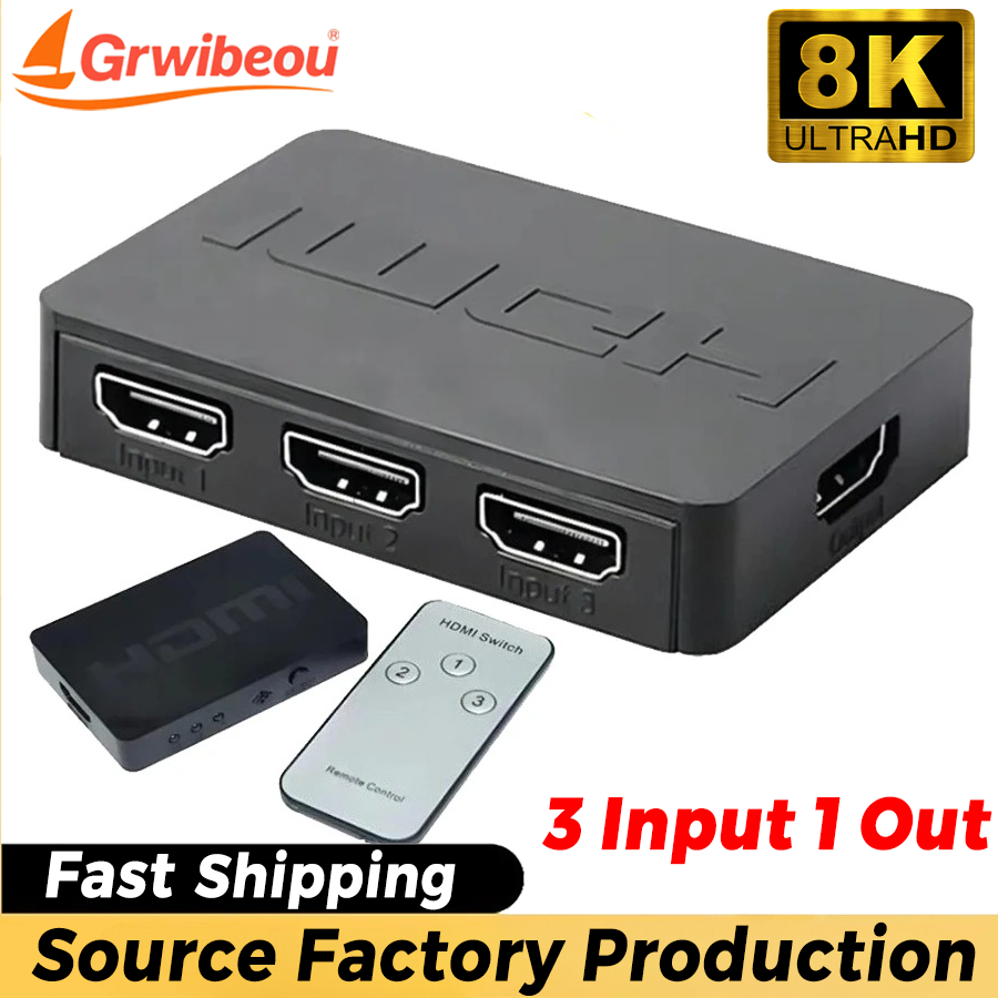 3 Ports HDMI-Compatible Switch - Esports Gaming Hub recension och pris